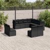 vidaXL Garden Sofa Set Black