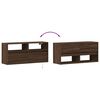 vidaXL TV Wall Cabinet Brown Oak Engineered Wood 39.4x12.2x17.7 in