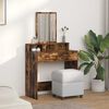 vidaXL Dressing Table with Drawer Smoked Oak 31.10 x 16.14 x 55.12 in