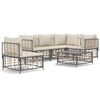 vidaXL Garden Lounge Set Anthracite Poly rattan Medium Seats Many