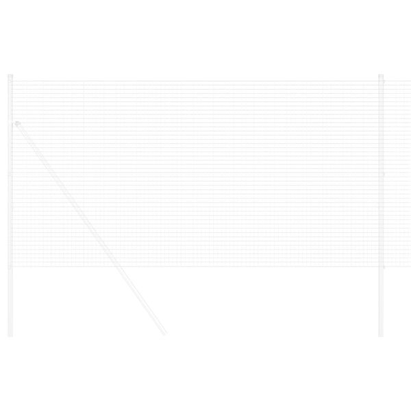 vidaXL Welded Wire Fence Silver 1.2 x 25 m