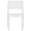 vidaXL Garden Chair Set of 2 White Polypropylene Standard Stackable
