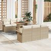 vidaXL Garden Sofa Set with Cushion 7 pcs beige and cream