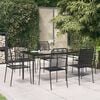 vidaXL Garden Dining Set Black