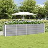 vidaXL Planter Light Grey 160 x 40 x 75 cm Steel