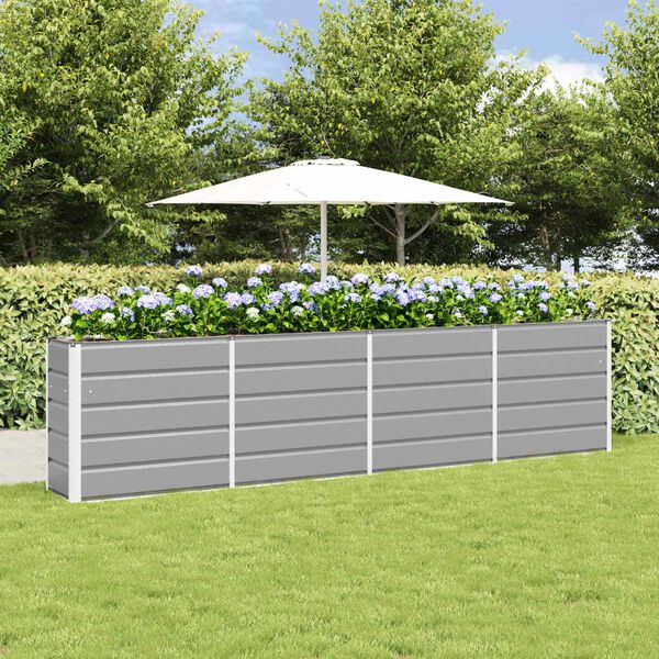 vidaXL Planter Light Grey 160 x 40 x 75 cm Steel