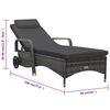 vidaXL Sun Lounger Grey Poly Rattan 78 in in length