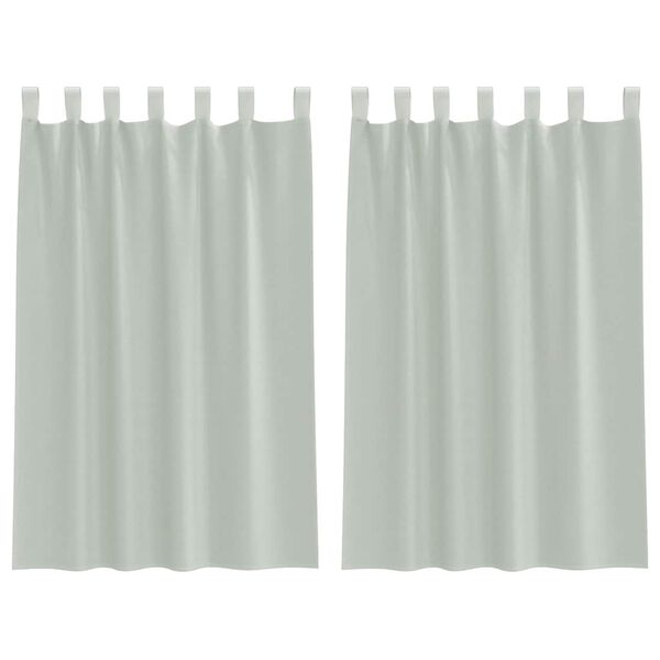 vidaXL Voile Curtains with Loops 2 pcs Light Grey 55.1x68.9"