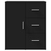 vidaXL Sideboard Black Engineered Wood Medium Storage Sideboard