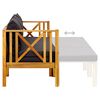 vidaXL Bench Dark grey, Light wood Solid acacia wood, Polyester