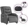vidaXL Electric Massage Recliner Chair Gray Faux Leather