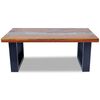 vidaXL Coffee Table Multicolour Solid teak and mango wood with clear resin