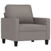 vidaXL Sofa Chair with Footstool Taupe 23.6" Fabric