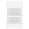vidaXL Bedside Cabinet White Engineered Wood Medium Bedside Cabinet