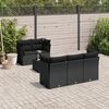 vidaXL Garden Sofa Set Black