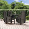 vidaXL Garden Dining Set Black