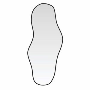 vidaXL Wall Mirror Black Glass, PVC 23.6 x 9.8 in Wall mounting