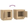 vidaXL Bedside Cabinet Set of 2 Sonoma Oak Engineered wood Compact