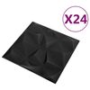 vidaXL 3D Wall Panels 24 pcs 19.7"x19.7" Diamond Black 64.6 ft²