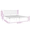 vidaXL Bed Frame Black Powder-coated steel King Size Bed Frame