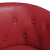 vidaXL Tub Chair Wine Red Faux Leather