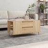 vidaXL Coffee Table Sonoma oak Engineered wood, metal Medium
