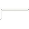 vidaXL Retractable Awning Cream, Anthracite