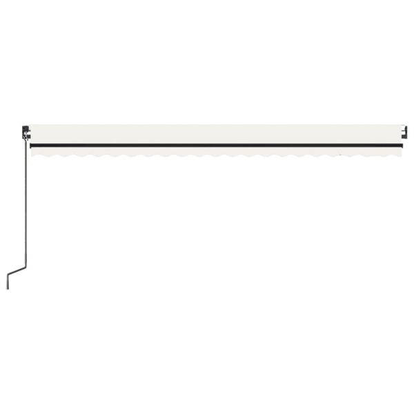 vidaXL Retractable Awning Cream, Anthracite