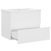 vidaXL Sink Cabinet With Basin White Engineered Wood, Ceramic Standard