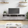 vidaXL TV Cabinet Grey Sonoma Engineered Wood, Iron Large TV Cabinet