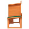 vidaXL Rabbit Hutch Wooden Brown and Green Roof
