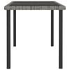 vidaXL Dining Set Grey and Black Poly rattan, powder-coated steel Medium