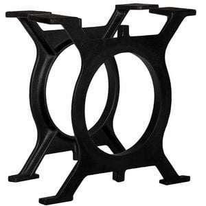vidaXL Coffee Table Leg Set of 2 Black Cast Iron Medium