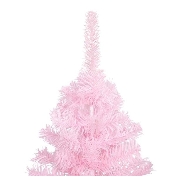 vidaXL Artificial Christmas Tree Pink PVC, Steel, Plastic