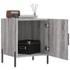 vidaXL Bedside Cabinet Gray sonoma Engineered wood, Iron Medium Storage