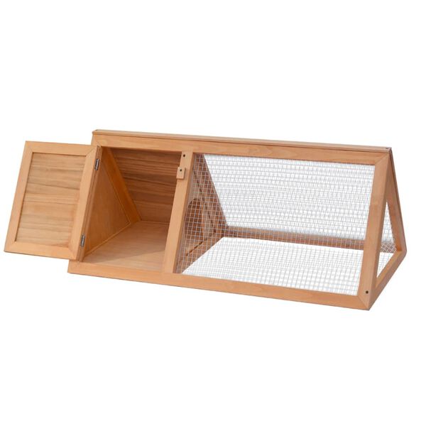 vidaXL Animal Cage Brown Fir wood Durable Animal Cage Rectangular