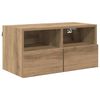 vidaXL TV Wall Cabinets 2 pcs Artisan Oak 23.62 x 11.81 x 11.81 in