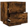 vidaXL Bedside Cabinet Set of 2 Smoked oak Engineered wood Medium