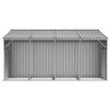vidaXL Garden Shed Grey Galvanized steel, Polypropylene Large