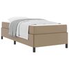 vidaXL Bed Frame with Mattress Cappuccino 35.43 x 74.80 in Fabric