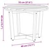 vidaXL Patio Side Table Round Ø21.7x15.7" Solid Wood Acacia