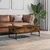 vidaXL Coffee Table Smoked Oak Engineered Wood and Metal