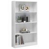 vidaXL Book Cabinet High gloss white Engineered wood Medium Book Cabinet