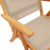 vidaXL Folding Garden Chair Set of 4 Taupe