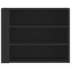 vidaXL Wall Cabinet Black Engineered wood 29.5x13.8x23.6 in