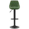 vidaXL Bar Stool Set of 2 Dark Green Velvet (100% polyester), Steel