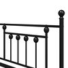 vidaXL Daybed Frame with Headboard Black Twin Steel