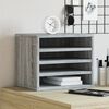 vidaXL Desk Organiser Grey Sonoma 14.2x10.2x11.6" Engineered wood