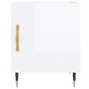 vidaXL Bedside Cabinet Set of 2 High gloss white Engineered wood, iron