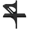 vidaXL Wall Shelf Set of 2 Black Engineered wood, metal 11.8x9.8x11.8 in
